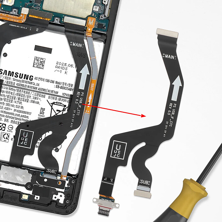 Acheter Samsung Connecteur de Charge USB-C Original pour Galaxy S25 Edge Noir