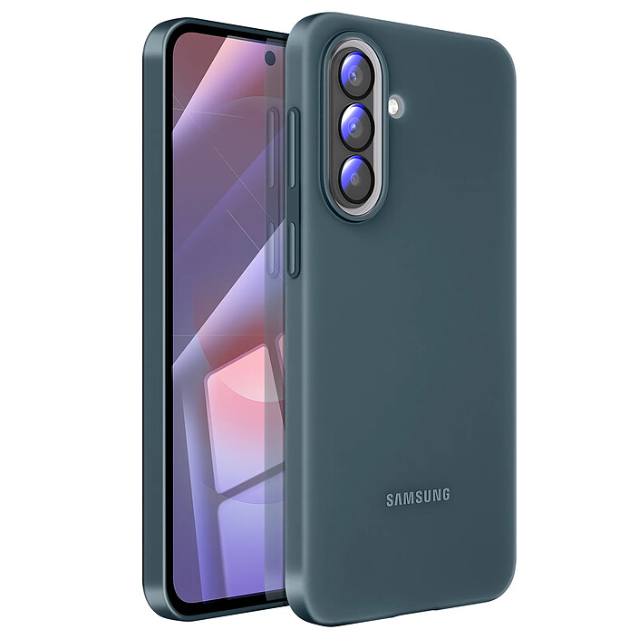 Samsung Coque pour Samsung Galaxy A37 en Silicone Lisse avec Rebords Surélevés Vert foncé
