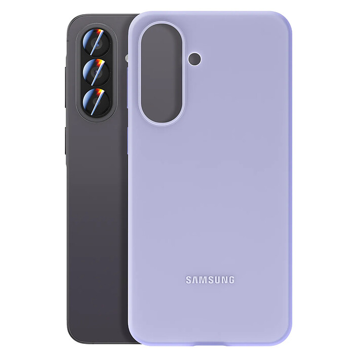 Samsung Coque pour Samsung Galaxy A57 en Silicone Lisse avec Rebords Surélevés Lavande