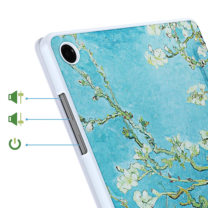 Avis Tech-Protect Étui Clapet pour Galaxy Tab A11 Plus Design Floral avec Support et Auto-Veille Bleu