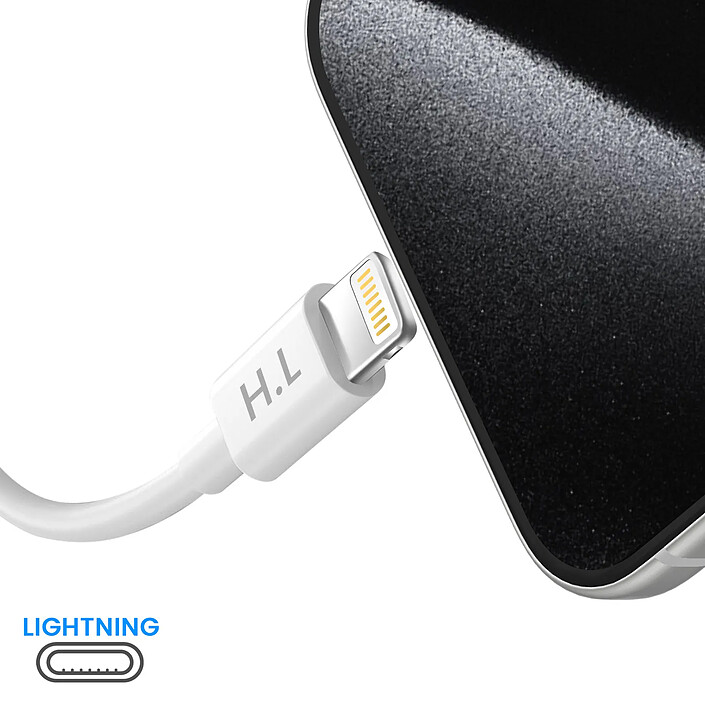 Avizar Câble Lightning vers USB-C 20W pour iPhone / iPad Compatible Recharge Rapide 2m pas cher