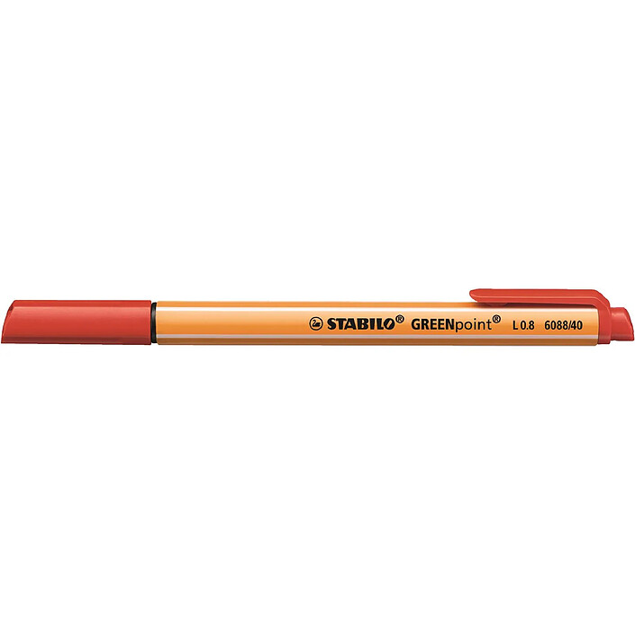 Avis STABILO Stylo Feutre GREENpoint Pointe large 0,8 mm Rouge x 3