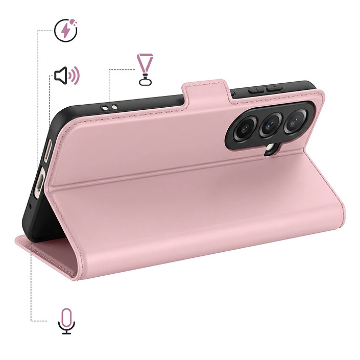 Acheter Avizar Étui Portefeuille pour Galaxy S26 Effet Cuir Lisse avec Support Vidéo