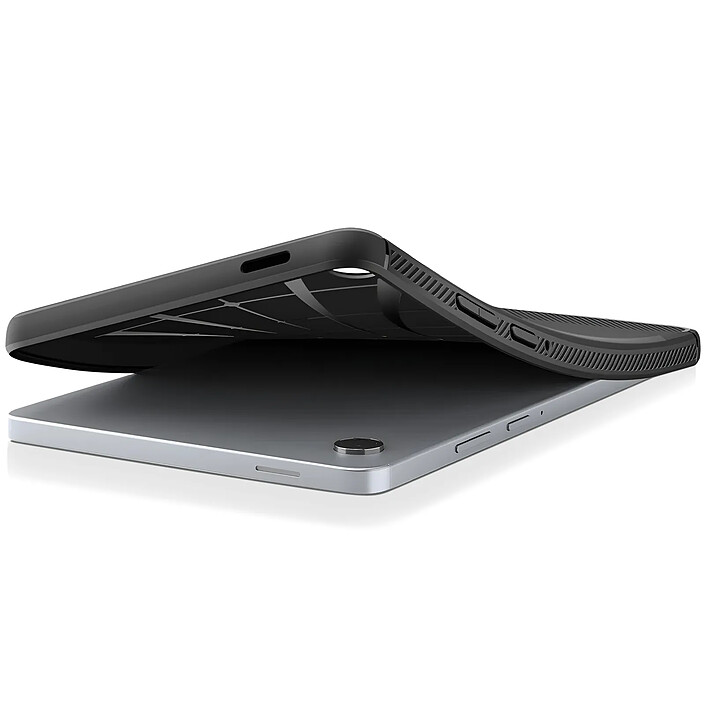 Spigen SGP Coque pour Galaxy Tab A9 / Tab A11 Effet Carbone Modèle Rugged Armor Noir pas cher