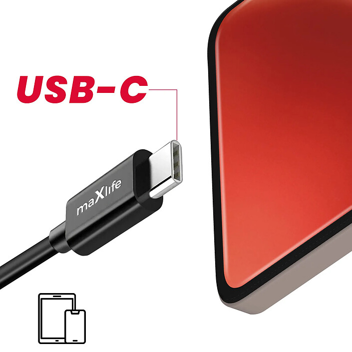 Acheter Maxlife Adaptateur Audio Jack 3.5mm Femelle vers USB-C Mâle Compact 13.5cm Noir