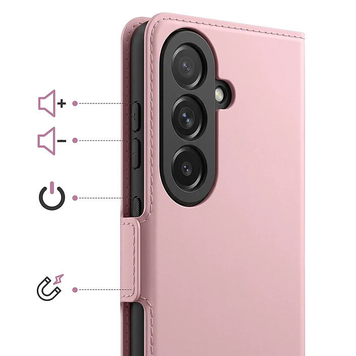 Avis Avizar Étui Portefeuille pour Galaxy S26 Effet Cuir Lisse avec Support Vidéo