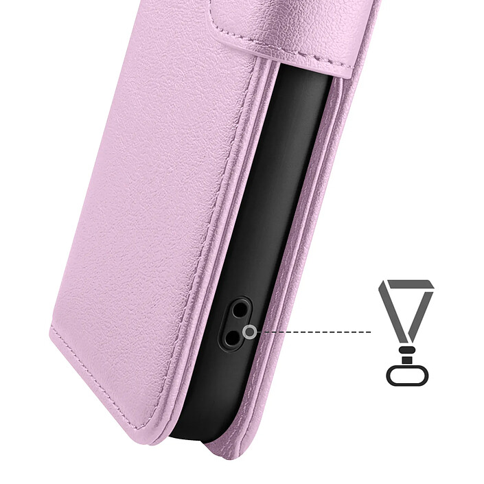 Zanaé Étui Portefeuille pour Galaxy S26 avec Fonction Support et Languette Magnétique Rose pas cher