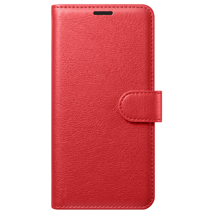Zanaé Étui Portefeuille pour Redmi 15C avec Fonction Support et Languette Magnétique Rouge