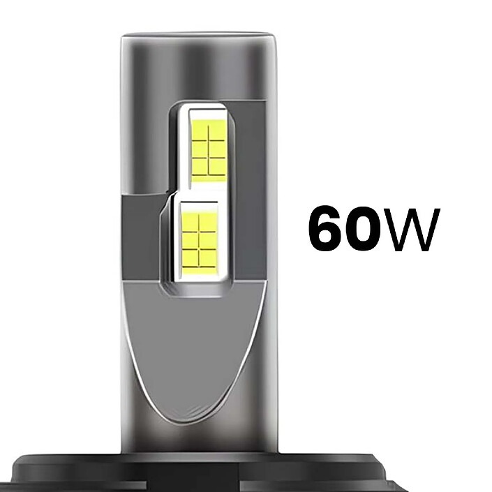 Avizar Lot de 2 Ampoules LED M8 Pro H4 60W 12V 6000K 12000lm IP65 pour Voiture pas cher