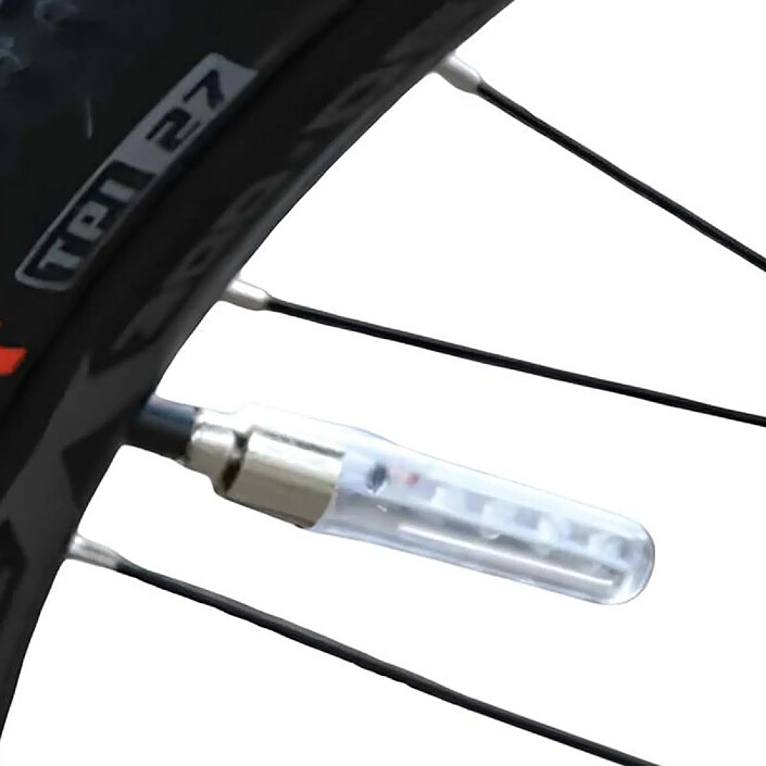 Avizar Veilleuse de Valve 5 LED Monocolore pour Vélo, Moto et Voiture pas cher