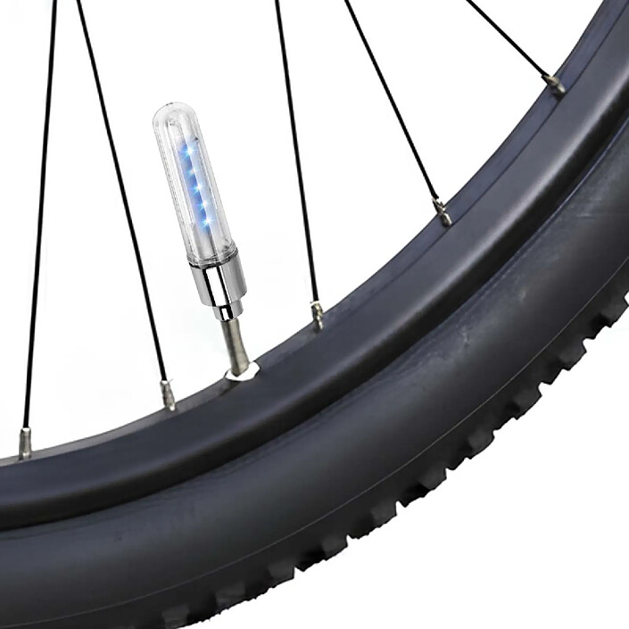 Avizar Veilleuse de Valve 5 LED Monocolore pour Vélo, Moto et Voiture