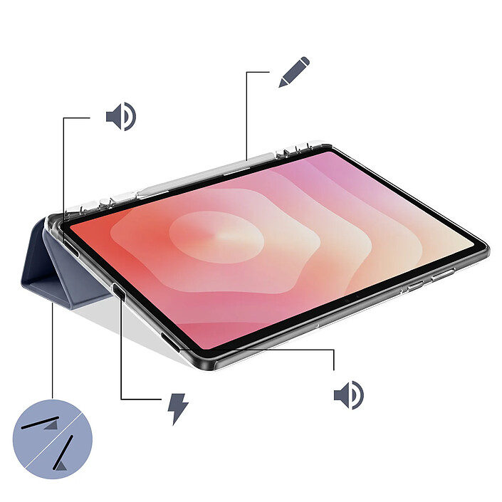 Acheter Avizar Étui pour Galaxy Tab S11 avec Fonction Support Modulable Design Origami