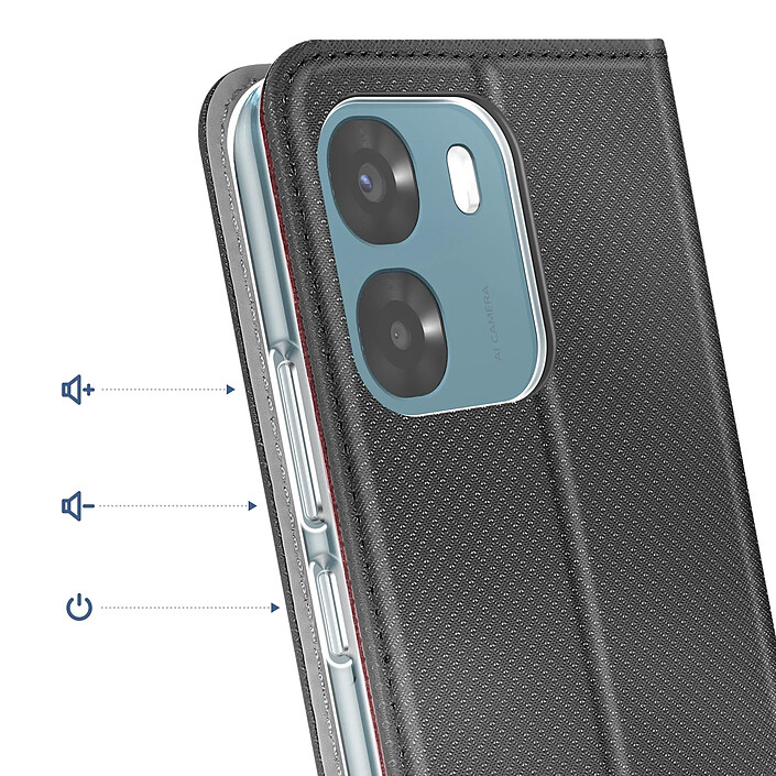 Acheter Avizar Étui pour Oppo A6 Texturé Strié avec Fonction Support et Porte-cartes