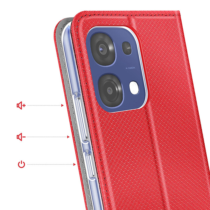 Acheter Avizar Étui pour Oppo A6 Pro Texturé Strié avec Fonction Support et Porte-cartes