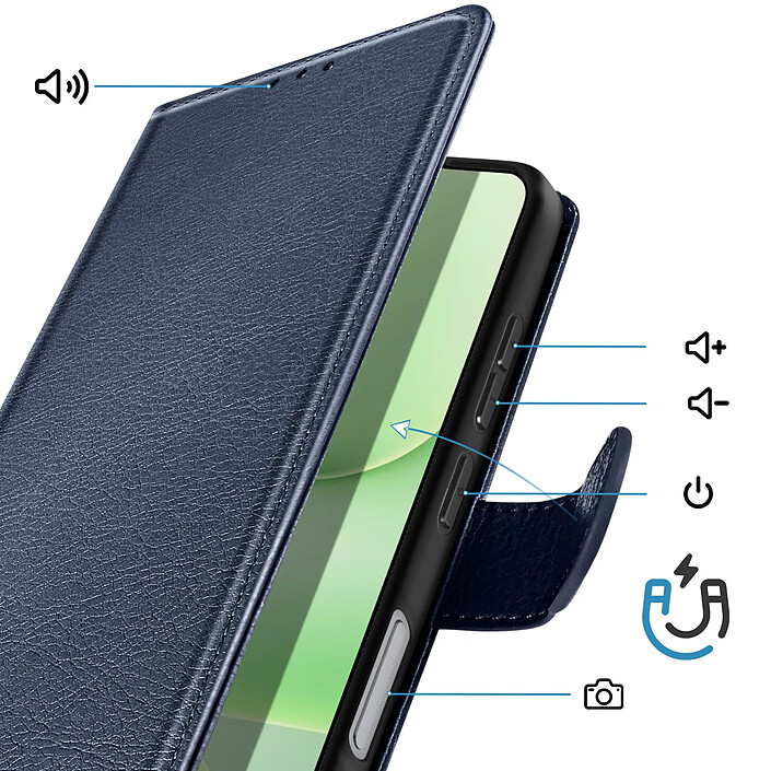 Avis Avizar Étui Portefeuille pour Honor 600 Lite Série Chesterfield avec Fonction Support