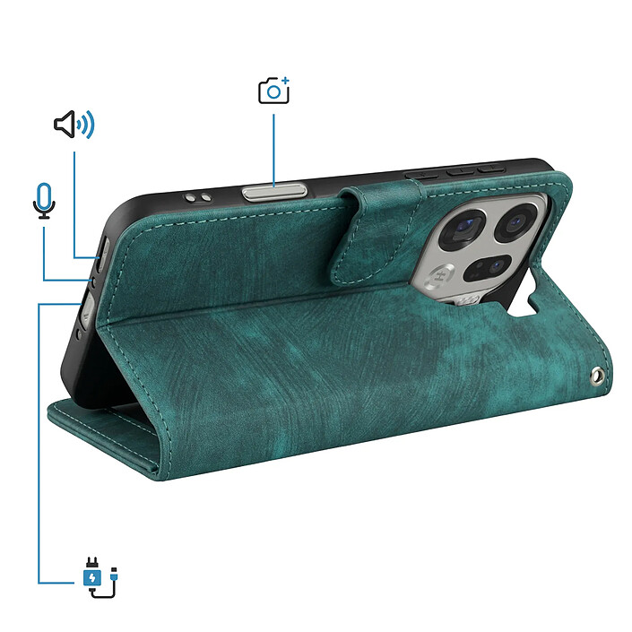 Acheter Avizar Étui pour Oppo Find X9 Pro Folio Classique avec Porte-cartes et Fonction Support