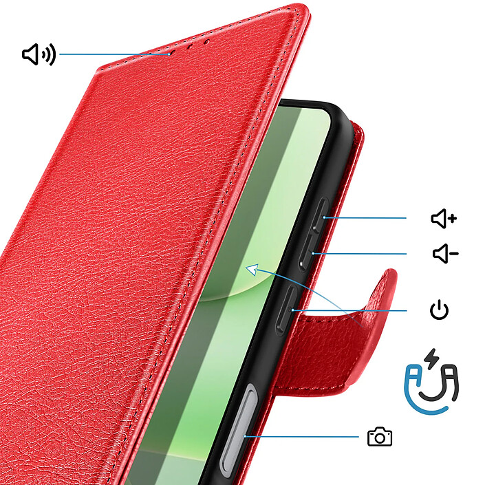 Avis Avizar Étui Portefeuille pour Honor 600 Lite Série Chesterfield avec Fonction Support