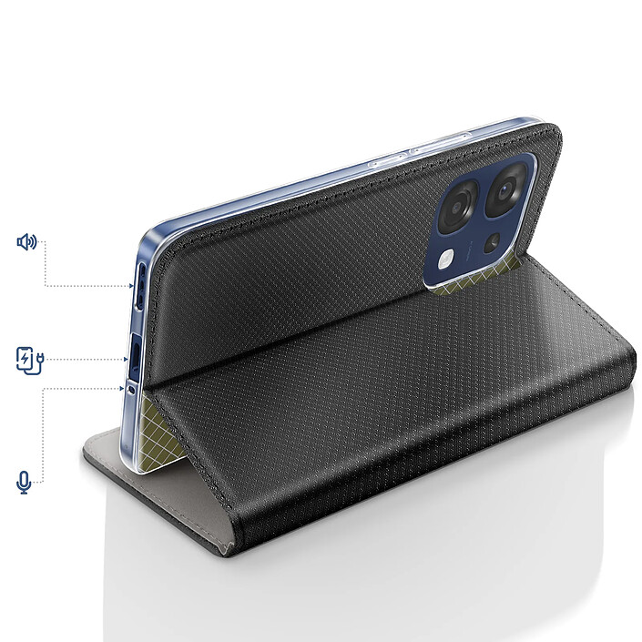 Avis Avizar Étui pour Oppo A6 Pro Texturé Strié avec Fonction Support et Porte-cartes