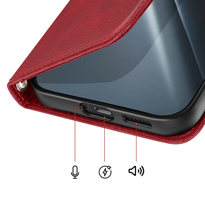 Avizar Étui Portefeuille pour Poco X8 Pro avec Fonction Support et Dragonne Assortie pas cher