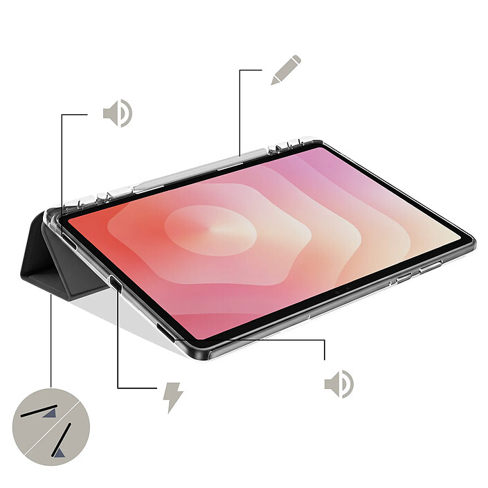 Acheter Avizar Étui pour Galaxy Tab S11 avec Fonction Support Modulable Design Origami