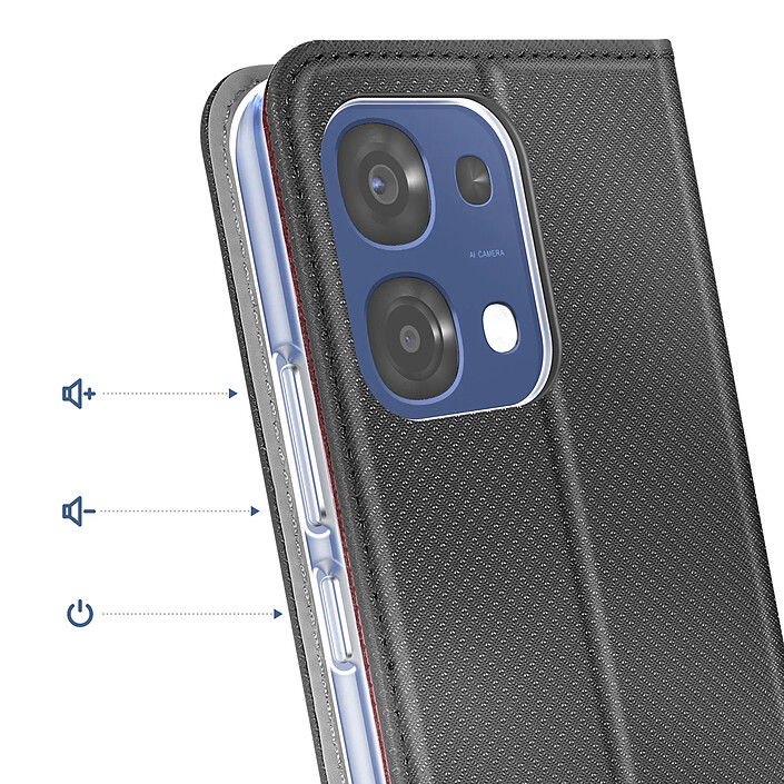 Acheter Avizar Étui pour Oppo A6 Pro Texturé Strié avec Fonction Support et Porte-cartes