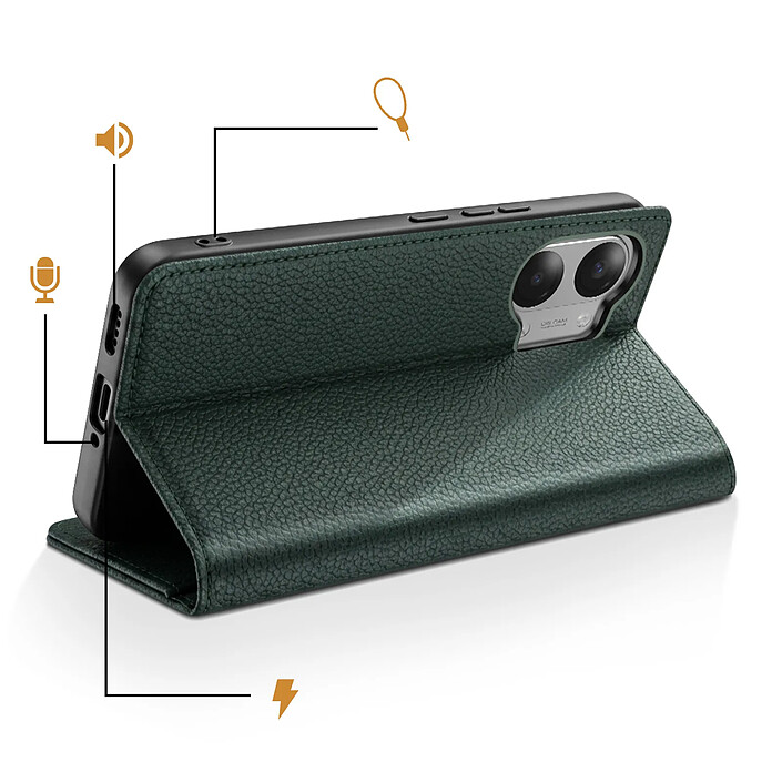 Avizar Étui Portefeuille pour Poco X8 Pro Max Texture Litchi avec Blocage RFID pas cher