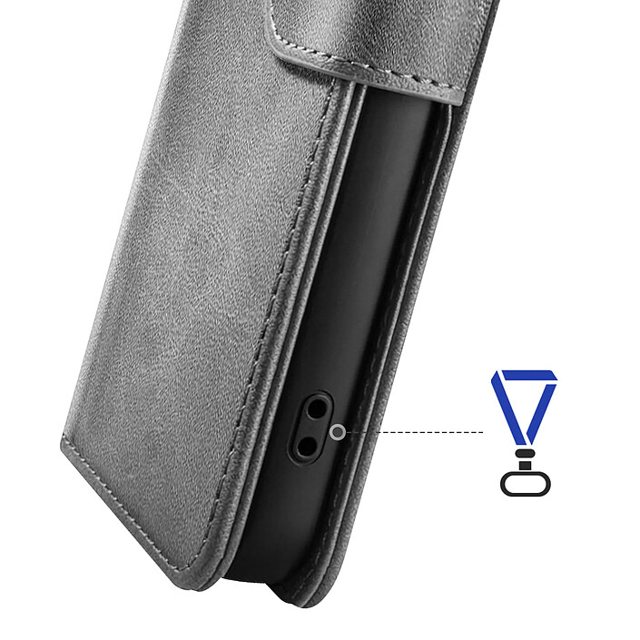 Zanaé Étui Portefeuille pour Galaxy S26 Édition Columbia avec Fonction Support Gris pas cher