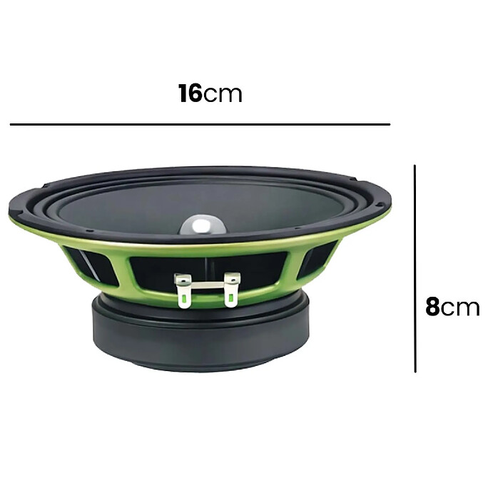 Avizar Haut-parleur Automobile 350W 16cmx16cm Son Puissant et Clair pas cher