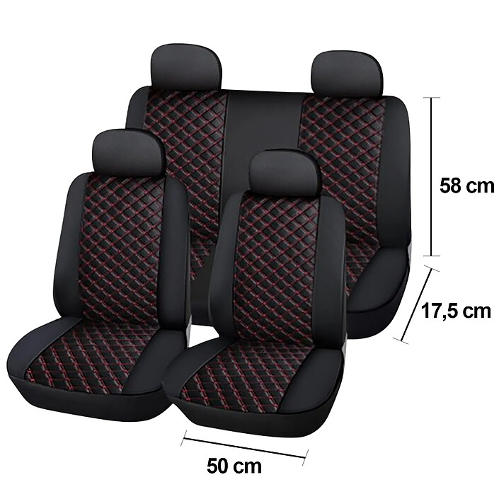 Acheter Avizar Ensemble 5 Pièces Housses de Siège Auto Design Texturé Élégant