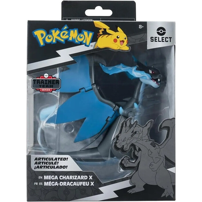 Acheter Pokémon - Figurine Select Super-Articulated Mega Charizard X 15 cm