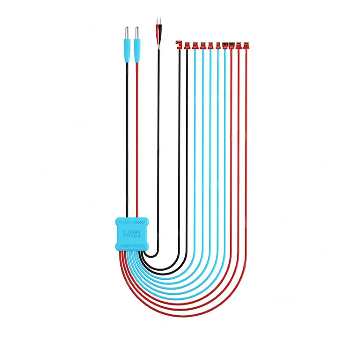 MAANT Câble de Démarrage pour iPhone 6 à 16 Pro Max Modèle M076 Anti-obstruction Bleu / Rouge