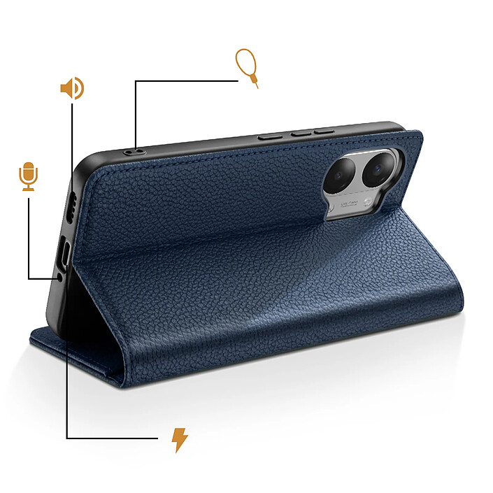 Avizar Étui Portefeuille pour Poco X8 Pro Max Texture Litchi avec Blocage RFID pas cher