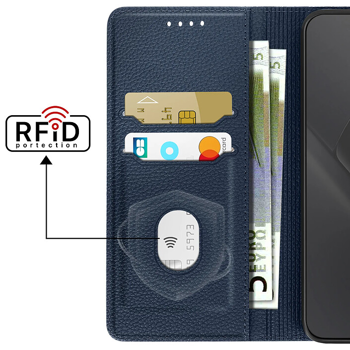 Acheter Avizar Étui Portefeuille pour Poco X8 Pro Max Texture Litchi avec Blocage RFID