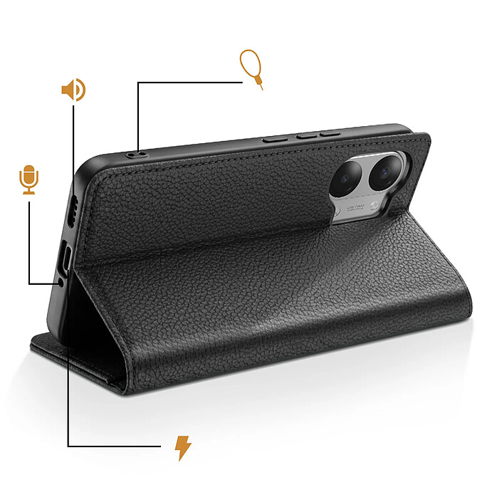 Avizar Étui Portefeuille pour Poco X8 Pro Max Texture Litchi avec Blocage RFID pas cher