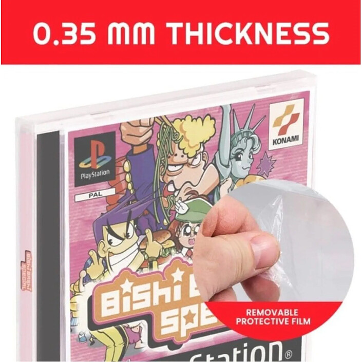 Avis Evoretro - Pack 25 boîtes de protection en PET pour jeux PS1/Single CD/Dreamcast (Jewel Case) Games