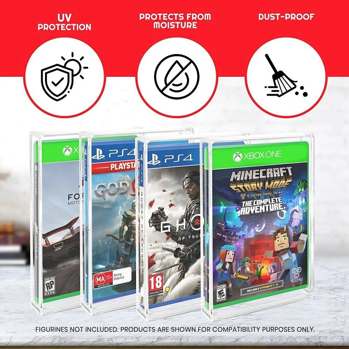 Acheter Evoretro - Pack 2 boîtes de protection en acrylique pour PS3/PS4/Blu-Ray/XBOX One