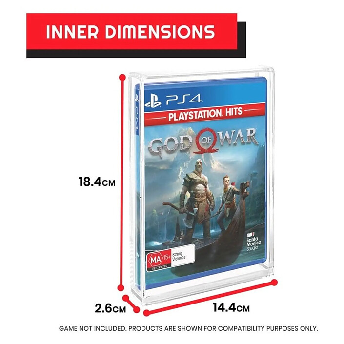Evoretro - Pack 2 boîtes de protection en acrylique pour PS3/PS4/Blu-Ray/XBOX One pas cher