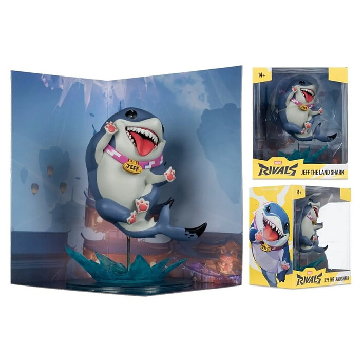 Marvel Rivals Collection Gamerverse - Figurine 1/10 Jeff The Land Shark 20 cm pas cher