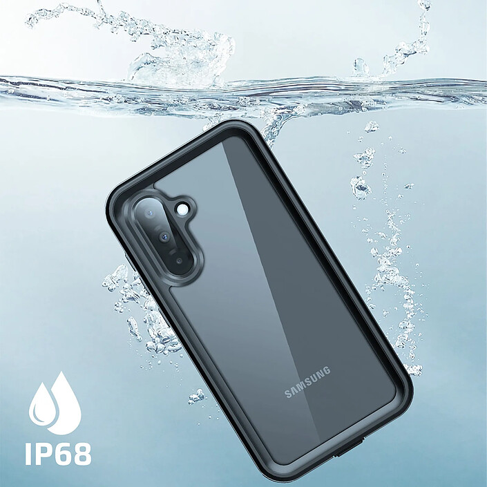 Shellbox Coque Intégrale 360° pour Galaxy A36 / A37 Étanche IP68 Noir / Transparent pas cher