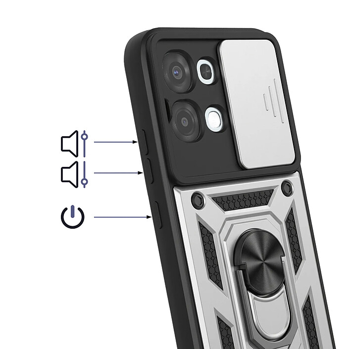 Acheter Avizar Coque pour Oppo A6 Pro avec Bague Support et Cache Caméra Coulissant