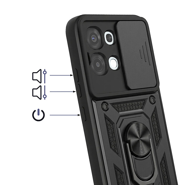 Acheter Avizar Coque pour Oppo A6 Pro avec Bague Support et Cache Caméra Coulissant