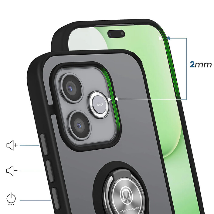 Avis Avizar Coque pour Honor 600 Lite avec Support Anneau et Fixation Magnétique