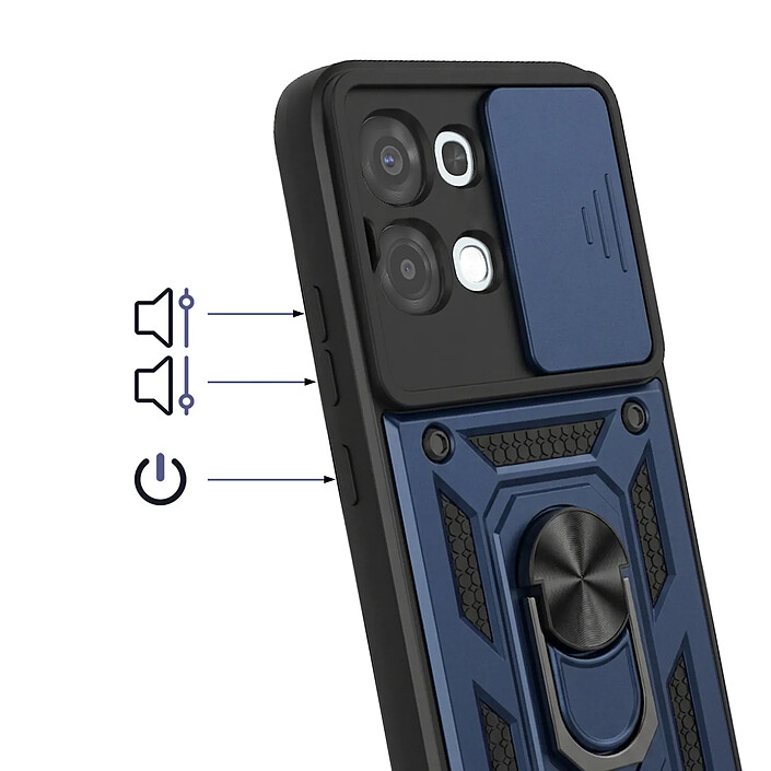 Acheter Avizar Coque pour Oppo A6 Pro avec Bague Support et Cache Caméra Coulissant