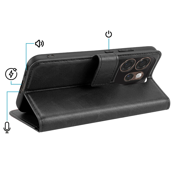 Acheter Avizar Étui Portefeuille pour Oppo Reno 15 Pro Effet Surpiqué avec Fonction support