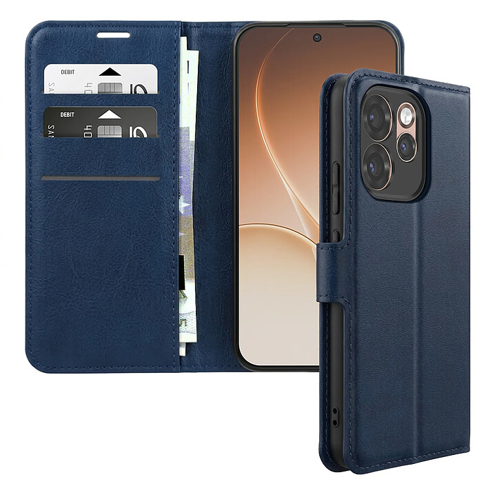 Avizar Étui Portefeuille pour Oppo Reno 15 Pro Effet Surpiqué avec Fonction support