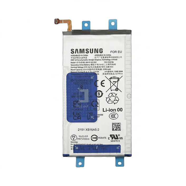 Clappio Batterie Secondaire pour Galaxy Z Fold 6 Modèle EB-BF957ABE 2425mAh