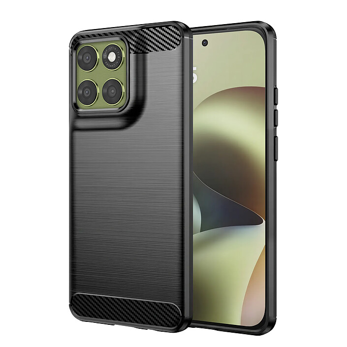 Avizar Coque pour Moto G67 en Silicone Effet Carbone Texture Brossée