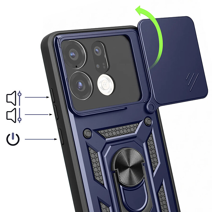 Acheter Avizar Coque pour Oppo Find X9 Antichoc avec Cache Caméra Pivotant et Bague Support