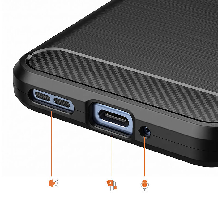 Acheter Avizar Coque pour Oppo Reno 15 en Silicone Effet Carbone Texture Brossée
