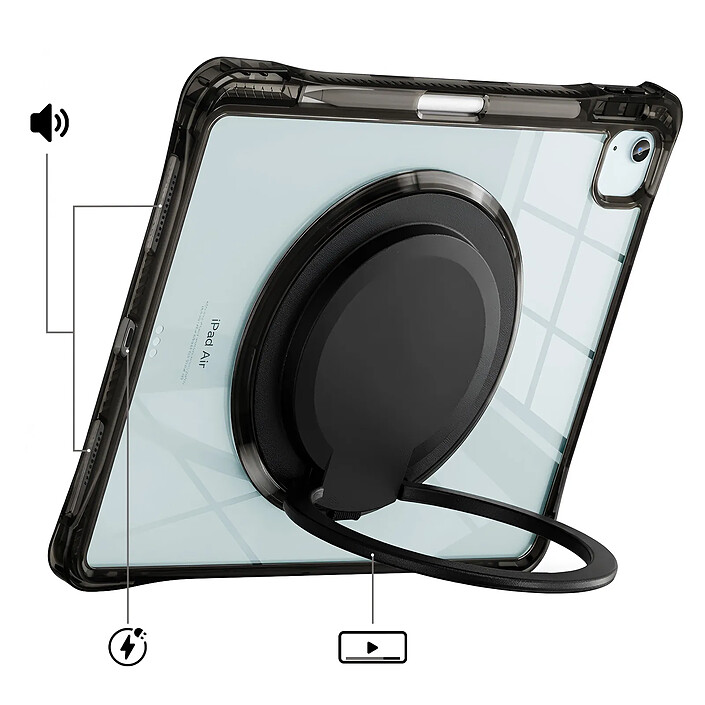 Acheter Avizar Coque pour iPad Pro 11 2026 en Silicone Antichoc avec Poignée et Bandoulière